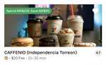 Uber Eats: Caffenio Torreón Indep Compra 100 ahorra 90