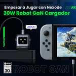 Amazon: Cargador Ugreen Usb C 30w GaN (con forma de robot y carita de estado de carga en pantalla led)