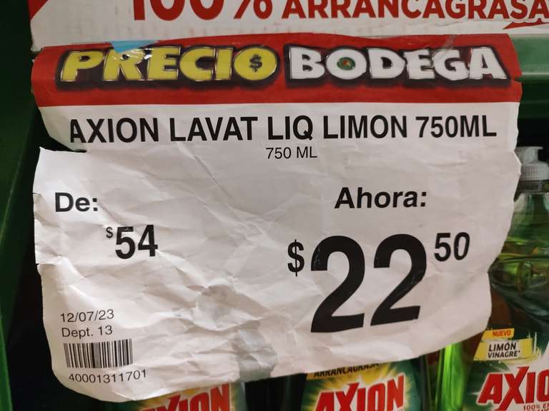 Bodega Aurrera: Axion líquido 750 ml - Minatitlan