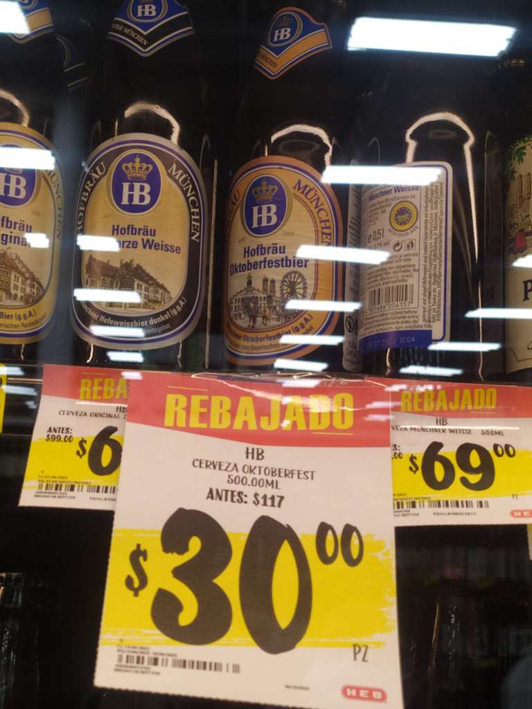 HEB: Cerveza oktoberfest al 26% de su precio