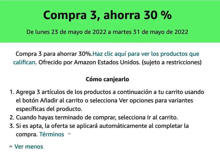Compra 3, ahorra 30 % en ropa seleccionada de Amazon - promodescuentos.com