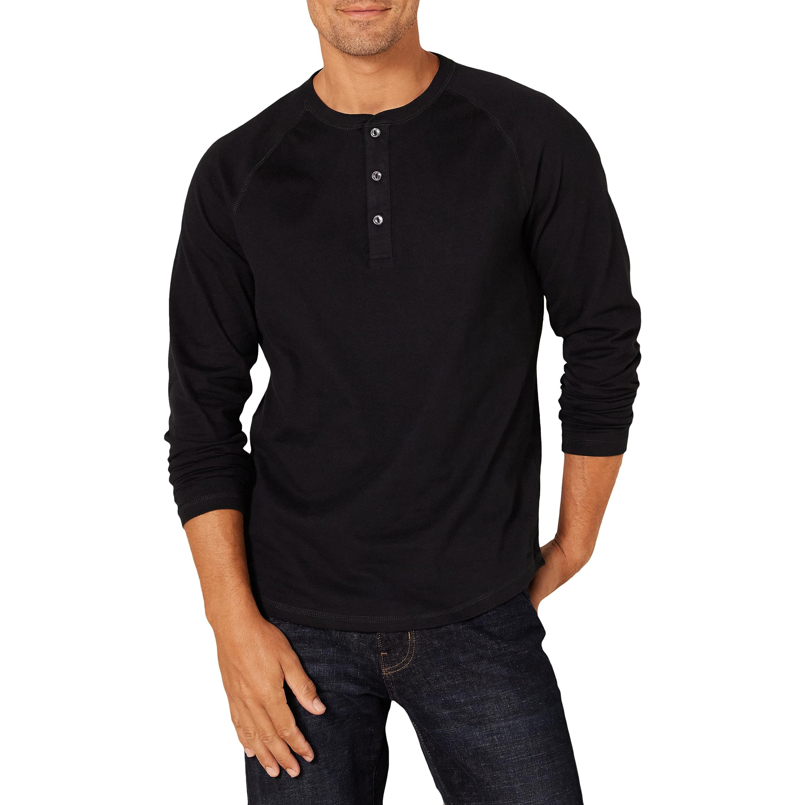 Amazon Essentials Men's Slim-Fit Long-Sleeve Baseball Henley Shirt. - Oferta Prime