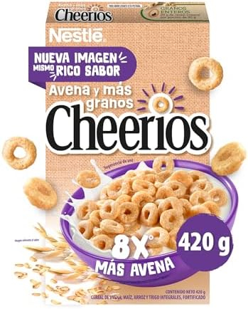 Amazon: Cereal Integral Nestlé Cheerios Aritos Elaborados a Base de Avena y Más Granos Caja de 420g (3x2) | Precio c/u comprando 3