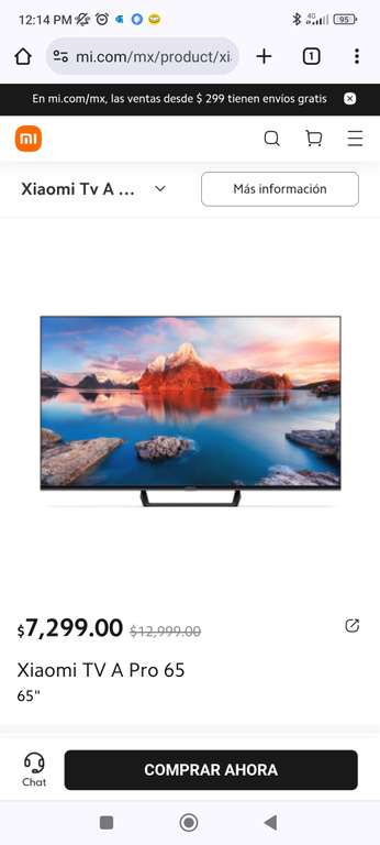 Xiaomi Shop: Xiaomi TV A pro 65 Pulgadas ( televisión)