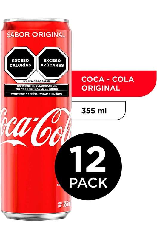 Amazon: Coca-Cola Original, 12 Pack - 355 ml/lata | envío gratis con Prime