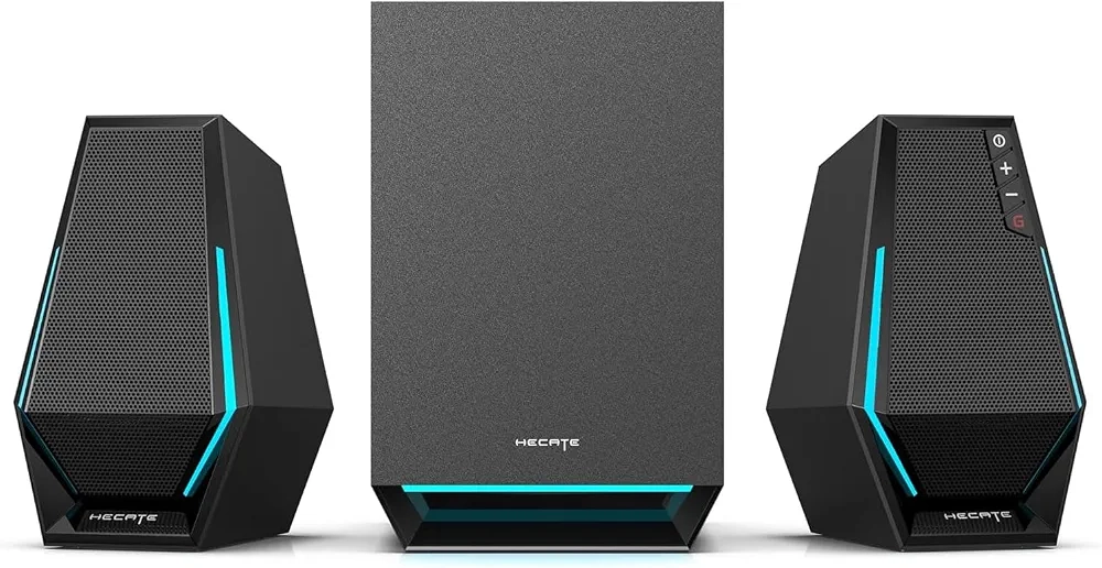Amazon: Edifier G1500 MAX 2.1 - Altavoces para PC, 60 W Hecate Gaming con subwoofer, RGB, Bluetooth 5.3, USB, tipo C, AUX 3.5 mm, negro