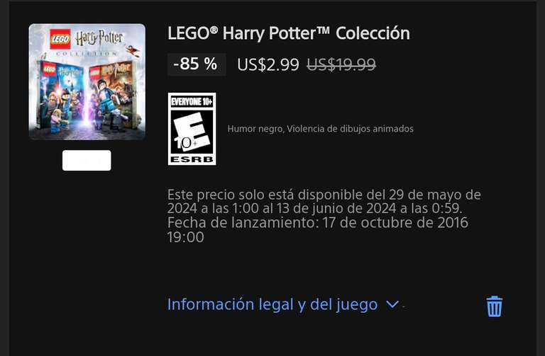 PlayStation Store: LEGO Harry Potter Collection en 59 pejecoins