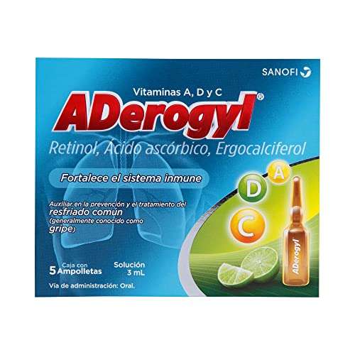 Amazon: Aderogyl, 5 Ampolletas de 3ml
