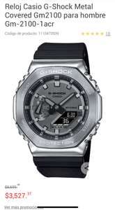 Reloj Casio G-Shock Metal Covered Gm2100 para hombre Gm-2100-1acr