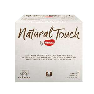 Walmart: Pañales Natural Touch By Huggies Etapa 1 y Etapa 2 120 piezas