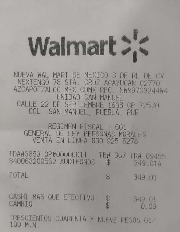 Walmart San Manuel Puebla: Audífonos inalámbricos Philips