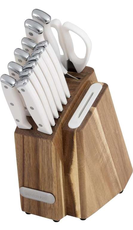 Amazon: Set de cuchillos (14pz) con bloque de madera y afilador