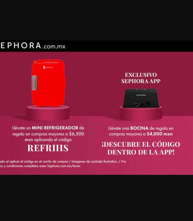 Cupones de regalo en productos SEPHORA - Batería portátil POWERHS gratis en compra mayor de $2,500