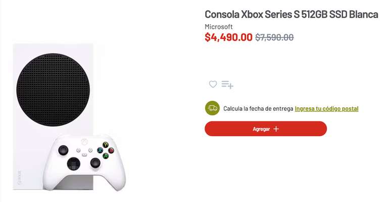 Soriana: Consola Xbox Series S más barata que encontré
