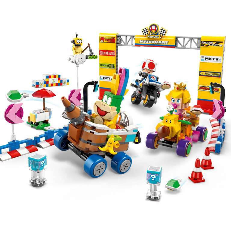 Lankitu Amazon: LEGO Super Mario: Mario Kart: Set Bebé Peach y Grand Prix ...