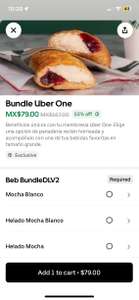 Uber Eats: Starbucks: Bundle Uber One (1 bebida + 2 piezas de panadería)