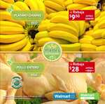 Walmart: Martes de Frescura 9 Abril: Plátano $9.50 kg • Sandía $12.90 kg • Jitomate ó Melón $19.90 kg
