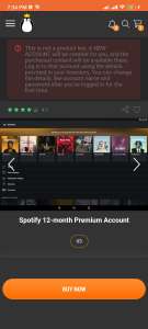 Kinguin: 12 meses de Spotify premium. Cuenta nueva.