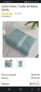 Costco: toallas de baño calvin klein