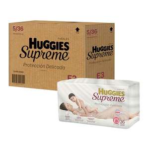 Amazon: Huggies Supreme Pañal Desechable para Bebé, Etapa 3 Unisex, Caja con 180 Piezas PLANEA Y AHORRA