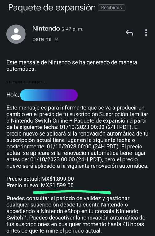 Nintendo MX - BAJA PRECIO del Plan Anual Familiar e Individual de Nintendo Switch Online + Paquete de expansión