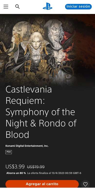 PlayStation Store: Castlevania Requiem: Symphony of the Night & Rondo of Blood PS4