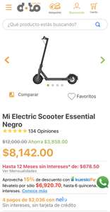 Doto Xiaomi mi electric scooter 15% off con kueski pay