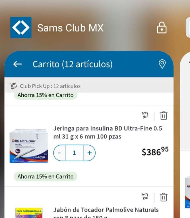 Sam's Club Jeringas para insulina de 100 piezas