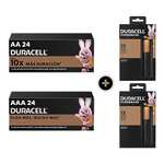 Amazon: Duracell Kit - 24 Pilas AA y 24 Pilas AAA + 2 (Dos) Powerbank de 3350 mAh