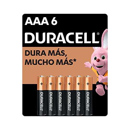 Amazon: Duracell pilas alcalinas AAA pack con 6 pilas | 121 planea y cancela | envío gratis con prime