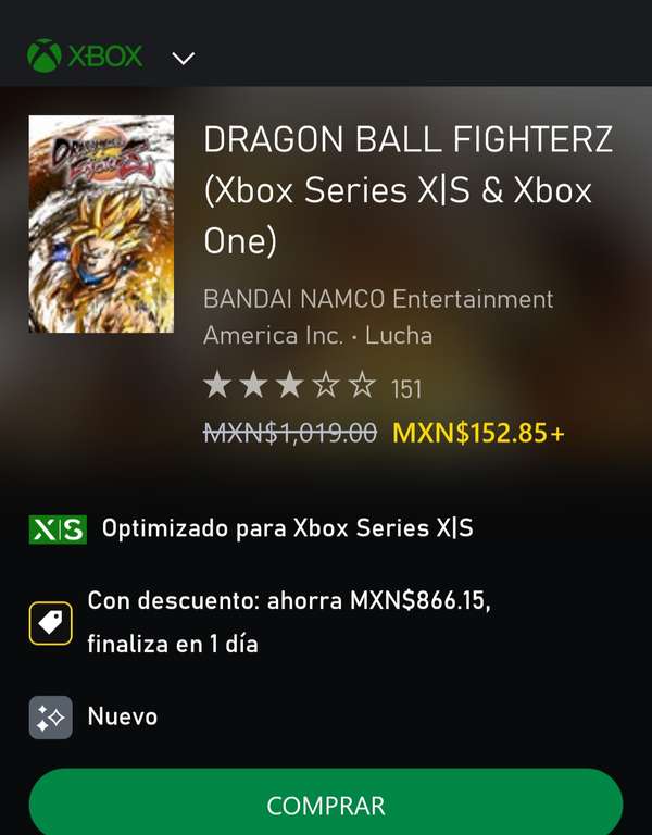Xbox: Dragon Ball Fighterz (xbox series x/s y xbox one)
