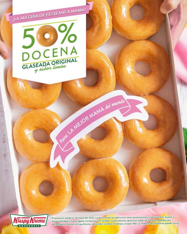 Krispy Kreme: 50% de descuento en DOCENA Glaseada