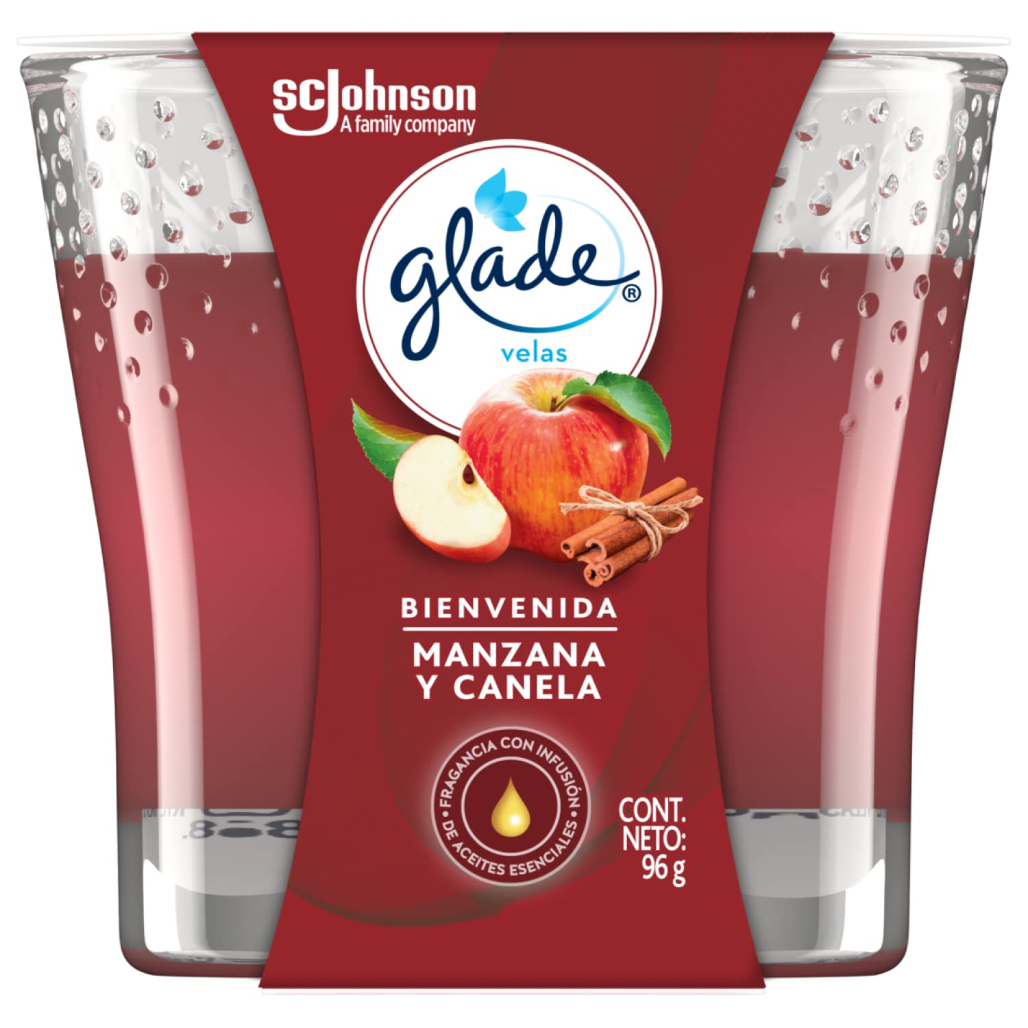 AMAZON: Glade Vela Aromatizante Continuo, Aroma Manzana Canela, 96 g (Planea y Ahorra)