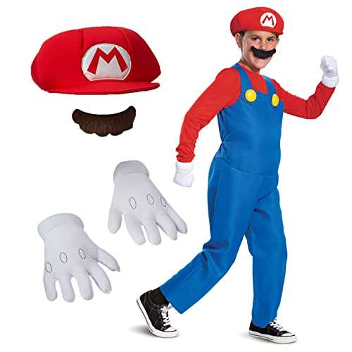 Amazon: Disguise Nintendo Mario Deluxe - Disfraz de niño Rojo, S (4-6)