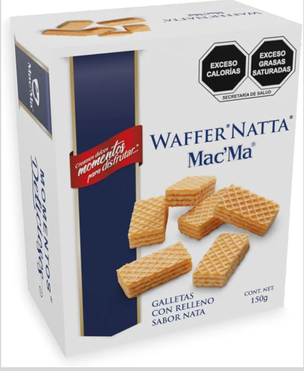 Amazon: Mac´Ma Galletas Waffer Natta 150 g precio c/u comprando 3