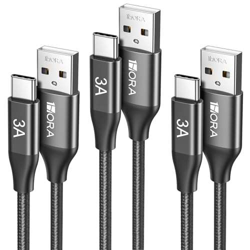 1Hora Cable USB C Carga Rapida 60W, Cable Tipo C a Tipo C 1M Cargador