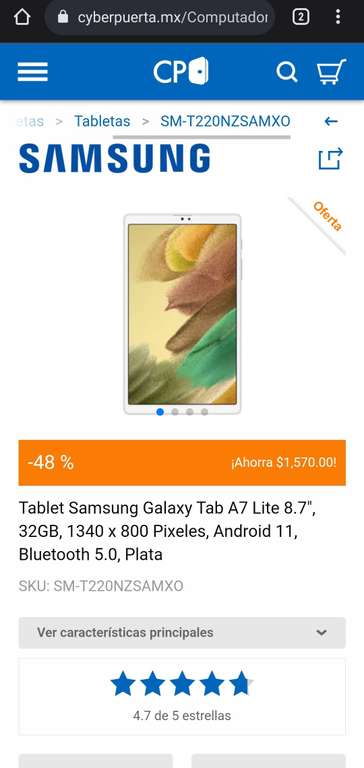 CyberPuerta: Tablet Samsung A7 Lite 32/3
