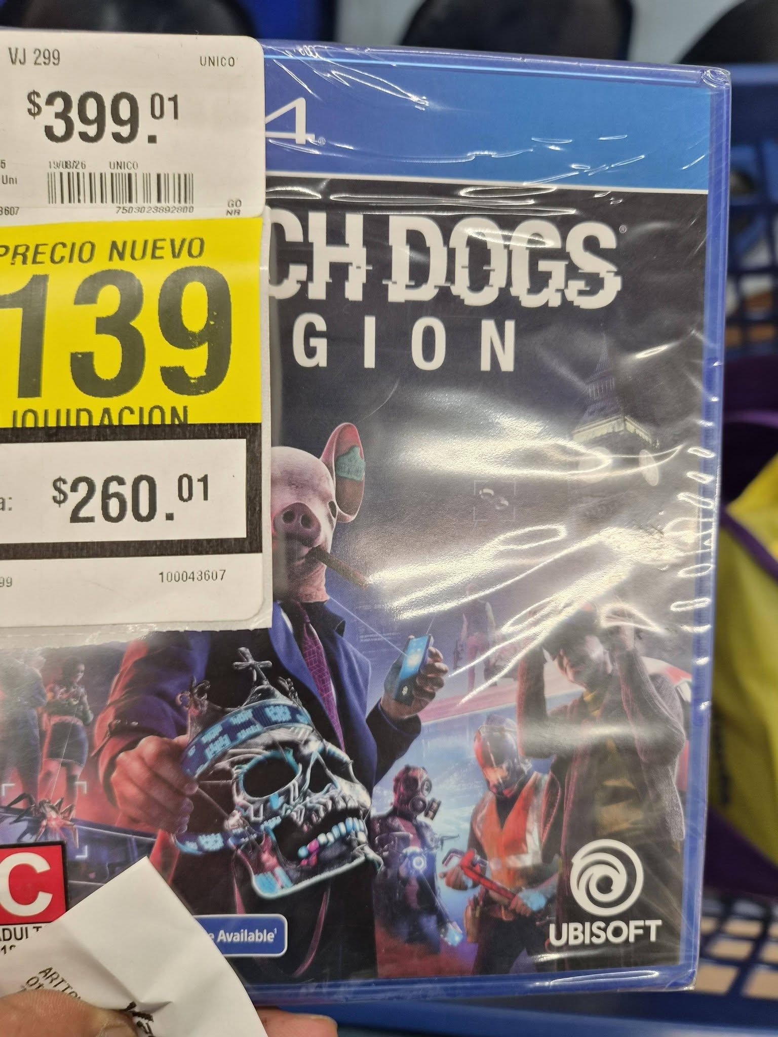 Walmart: Watch Dogs Legion PS4 en 15 pesitos