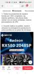 AliExpress: RX580 Tarjeta video AMD marca SOYO