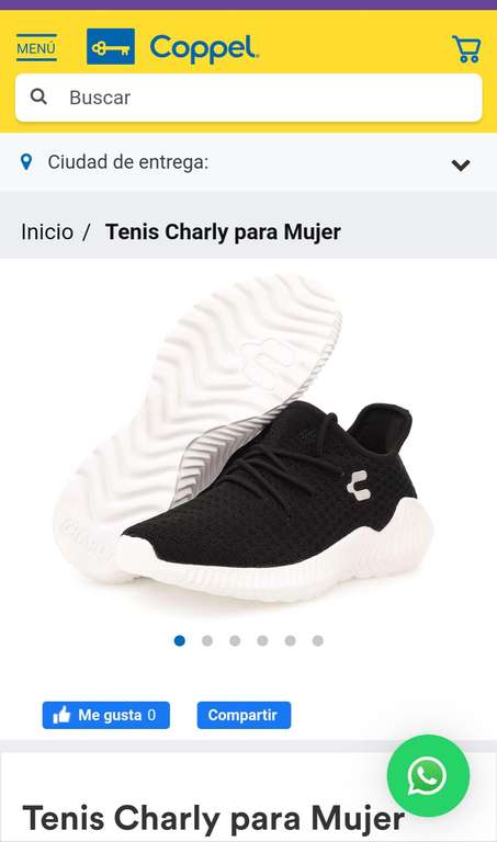 Coppel: Tenis Charly para mujer