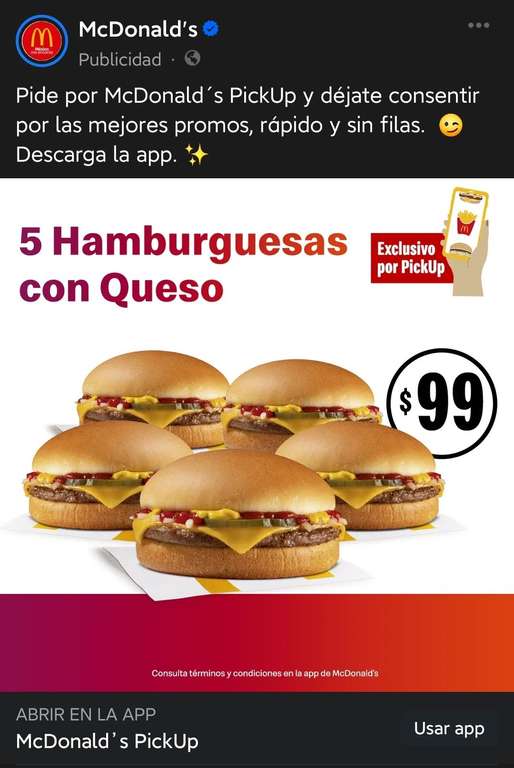 McDonald's 5 hamburguesas