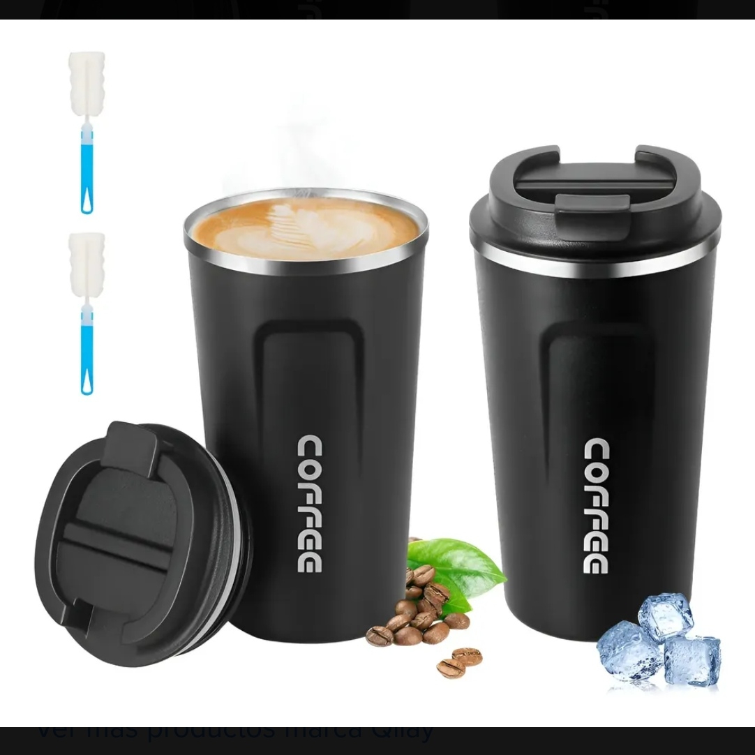 Mercado Libre: 2 piezas termo café acero inoxidable + cepillos