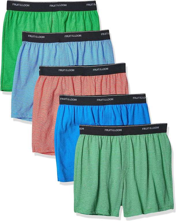 Amazon: 5 Fruit of the Loom Big Boys' 5 Pack Knit Boxers (XL) -envío prime