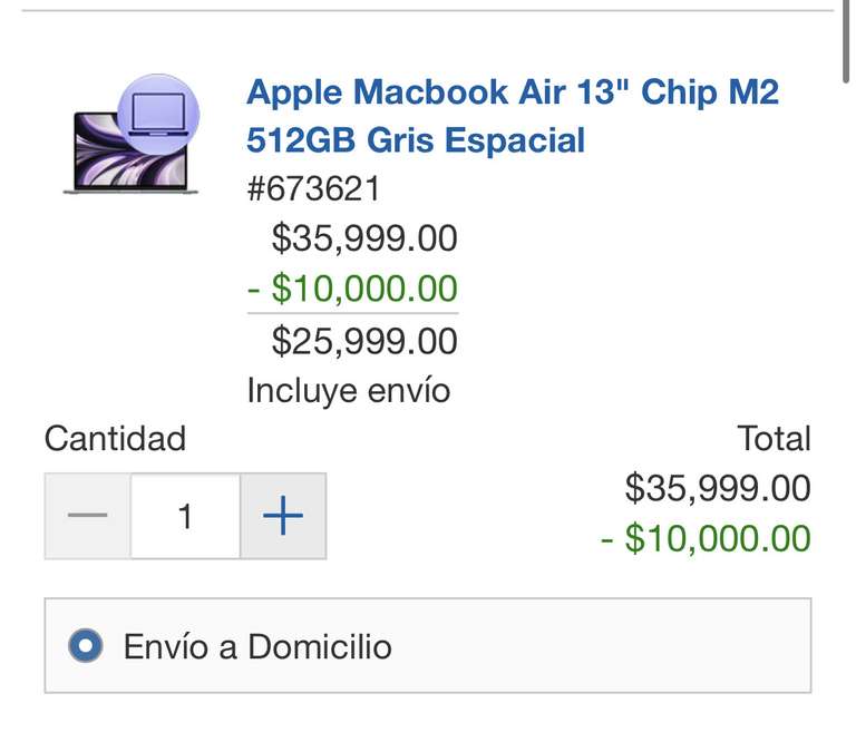 Costco: Macbook Air 13" Chip M2 512GB
