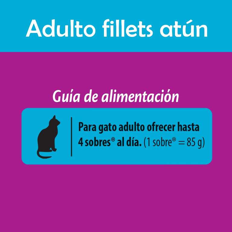 Amazon: Whiskas Alimento para Gatos, Sabor Filetes De Atún 85g c/u.