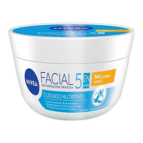 Amazon: NIVEA Crema Facial Hidratante 5 En 1 Cuidado Nutritivo (200 ml) | envío gratis con Prime