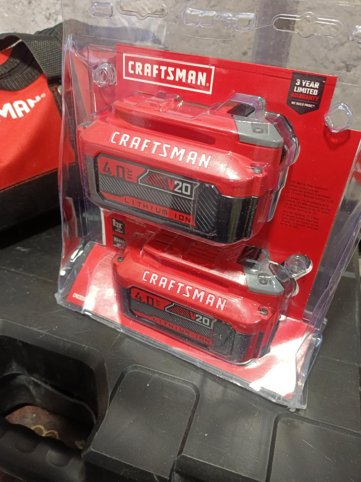 Amazon: Baterias Crafstman 20v 4Amp