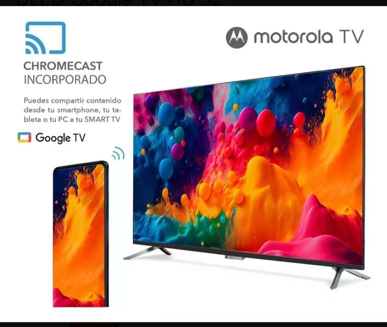 Mercado Libre: Smart TV Motorola 2024 MOT32HLE11 DLED Google TV HD 32" MÁS VENDIDO