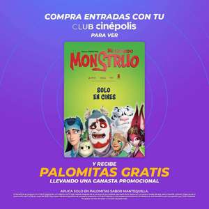Cinépolis: Palomitas gratis con cubeta promocional al ver Mi Querido Monstruo
