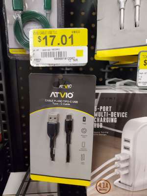 Walmart Toluca: Cable usb c Atvio 2M